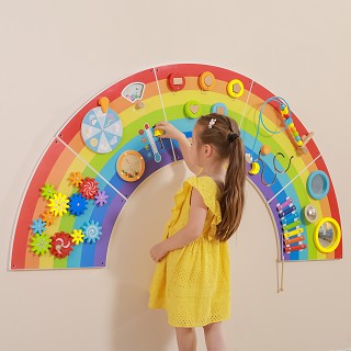 Viga Toys® Wooden Wall Activity Panel Rainbow